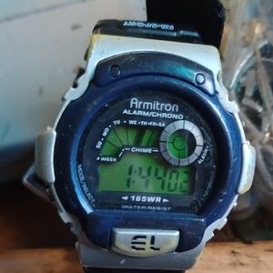 Armitron Digital Alarm Chrono Watch - Blue and Silver